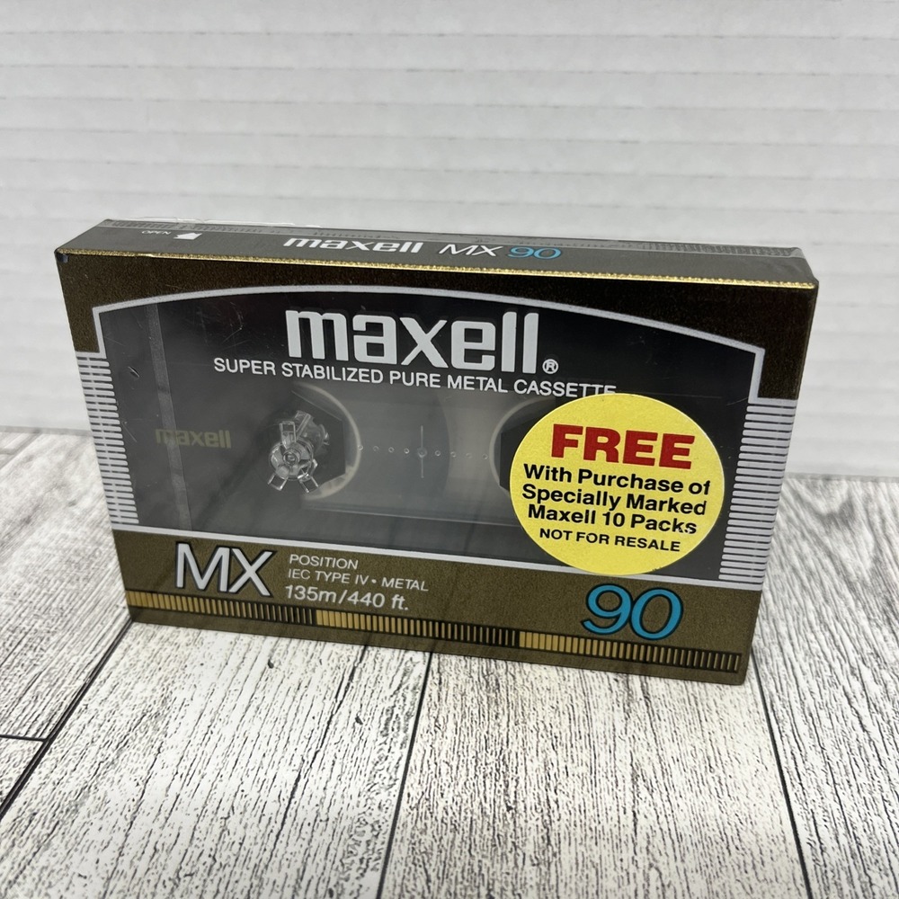 MAXELL MX 90 Metaxial Vintage Blank Audio Cassette Tape Metal Japan‎ New Sealed
